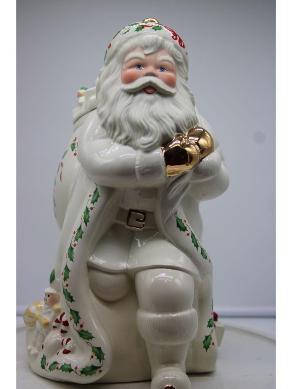 Lenox For The Holidays - Holiday Santa Cookie Jar - 1999 - 13"